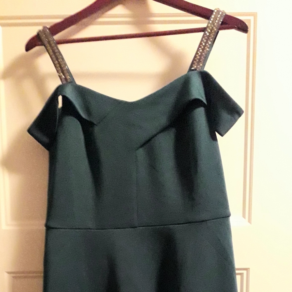 Ricki's Dark Teal Flare Dress - Picture 2 of 8